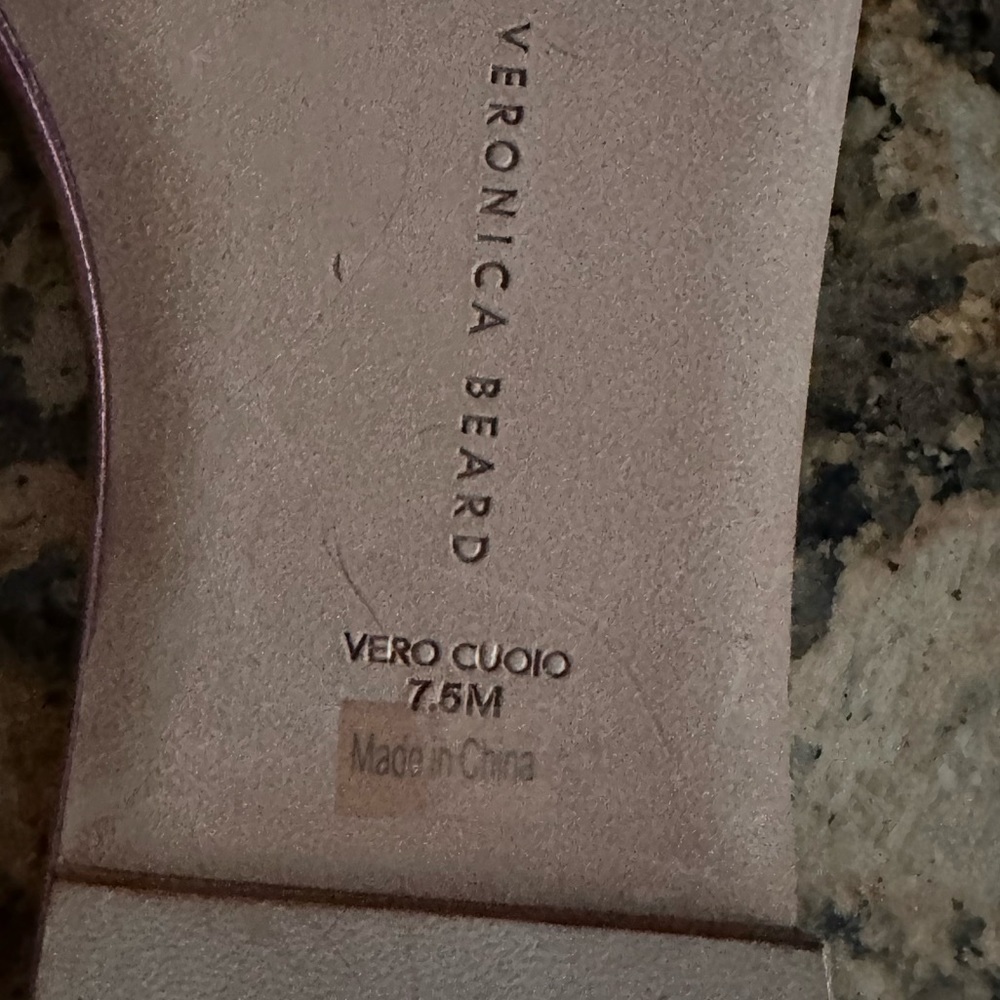 Veronica Beard Gemma Metallic Slide Sandal - Picture 9 of 9